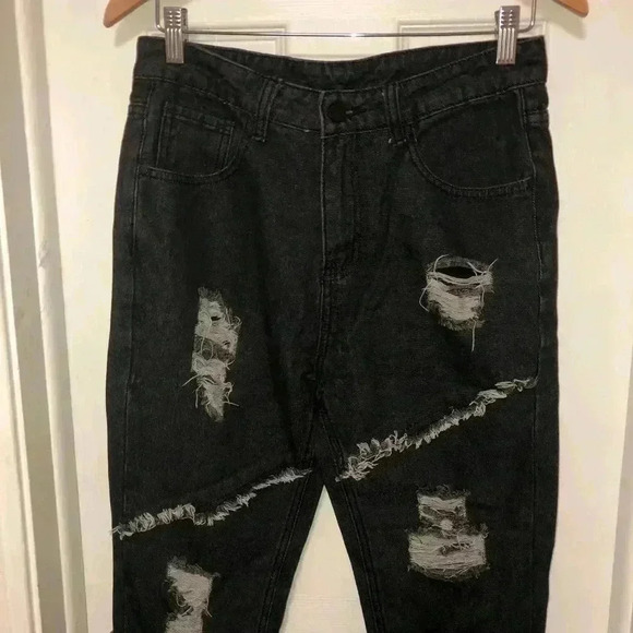 Men’s distressed black jeans size small - Picture 8 of 10